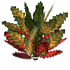 flower-croton-medium-darkgreen-gold-crimson
